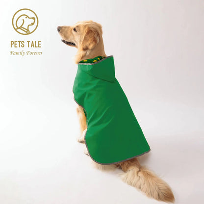 Purely Pawsome™ Waterproof Double-Layer Dog Raincoat - Bright Yellow Reflective Puppy Rain Jacket for Small & Medium Dogs