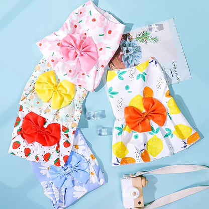 Purely Pawsome™ Adorable Dog Princess Dress - Cute Bow & Lace Summer Outfit