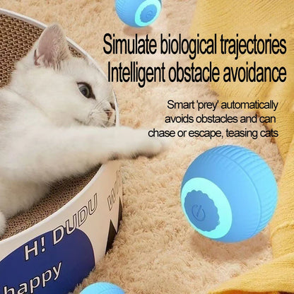 Purely Pawsome™ Interactive Cat Ball - Automatic Indoor Rolling Cat Toy Electric Smart Ball