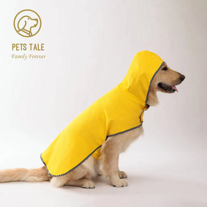 Purely Pawsome™ Waterproof Double-Layer Dog Raincoat - Bright Yellow Reflective Puppy Rain Jacket for Small & Medium Dogs