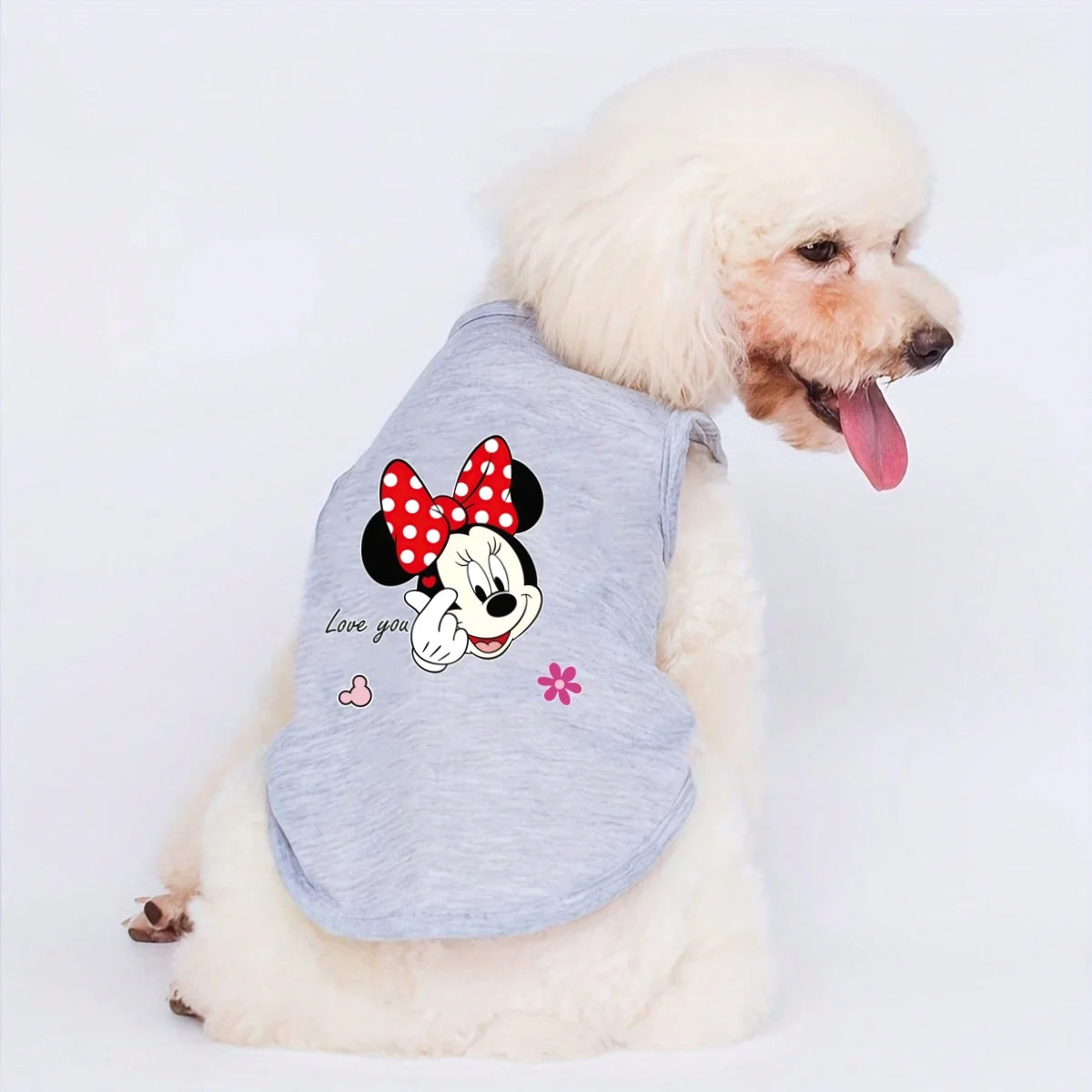 Purely Pawsome™ Playful Minnie Print Pet Vest - Soft & Breathable Summer T-Shirt