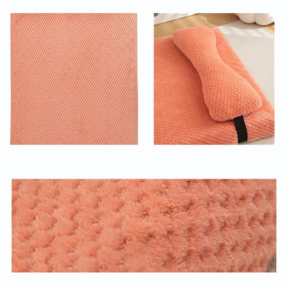 Purely Pawsome™ Warm Calming Dog Bed - Fluffy Plush Mat with Removable Winter Cover