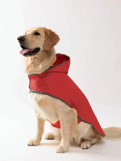 Purely Pawsome™ Waterproof Double-Layer Dog Raincoat - Bright Yellow Reflective Puppy Rain Jacket for Small & Medium Dogs