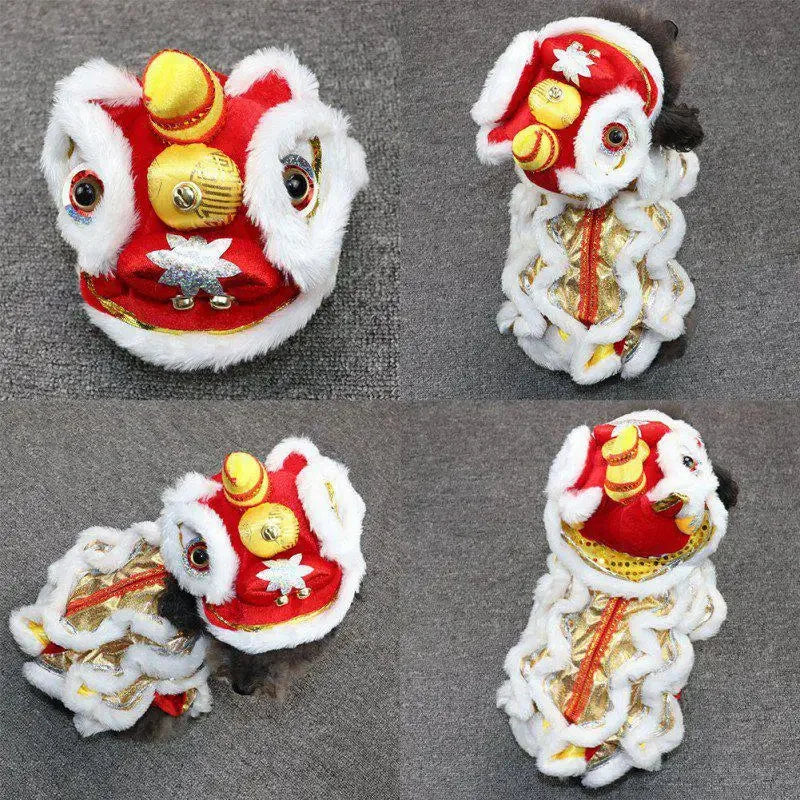 Purely Pawsome™ Lion Dance Dog Costume - Chinese New Year Festival Outfit for Dogs & Cats
