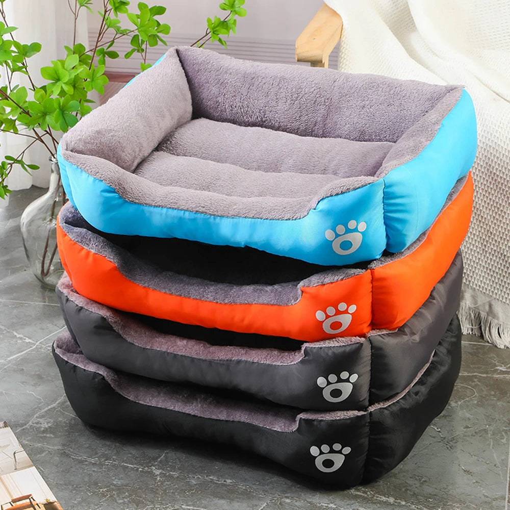 Purely Pawsome™ Soft Square Large Dog Sofa - Elastic Cushion Winter Warm Kennel