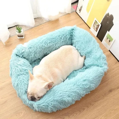 Purely Pawsome™ Rectangle Plush Dog Bed - Winter Warm Mat for Small, Medium & Big Pets