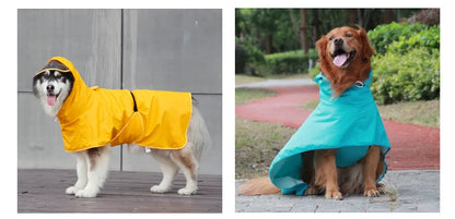 Purely Pawsome™ Waterproof Dog Raincoat - Rain Cloak Jumpsuit for All Dog Sizes (M-9XL)