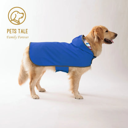 Purely Pawsome™ Waterproof Double-Layer Dog Raincoat - Bright Yellow Reflective Puppy Rain Jacket for Small & Medium Dogs