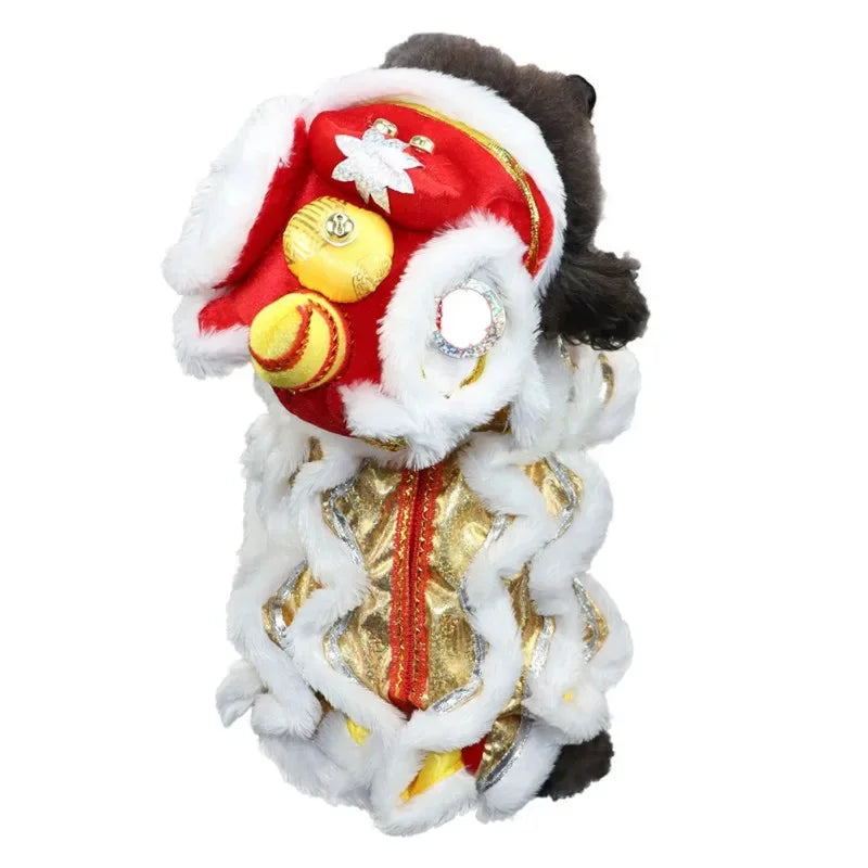 Purely Pawsome™ Lion Dance Dog Costume - Chinese New Year Festival Outfit for Dogs & Cats