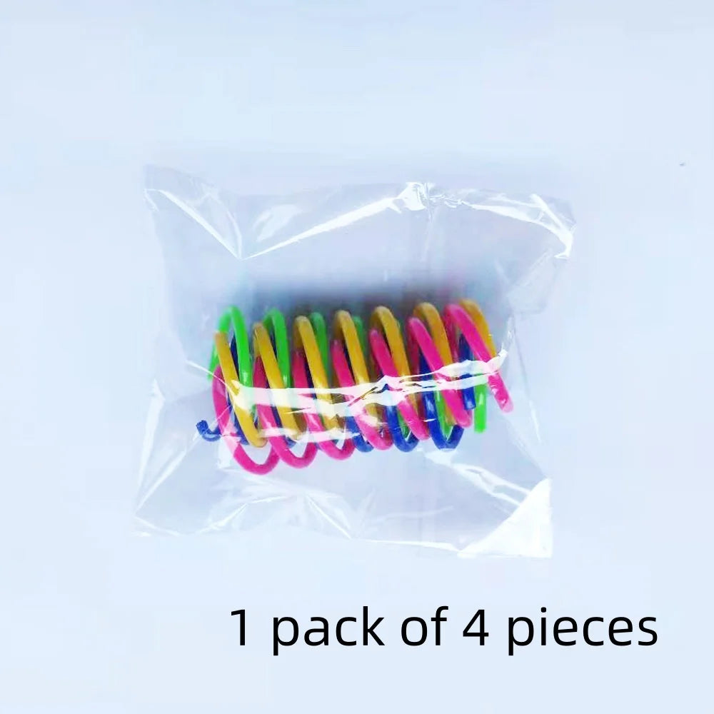 Purely Pawsome™ Cat Spring Toys - 4pcs Wide Durable Heavy Gauge Colorful Coil Springs