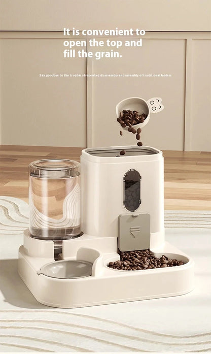 Purely Pawsome™ Automatic Pet Feeder & Waterer Set - Leak-Proof Gravity Design
