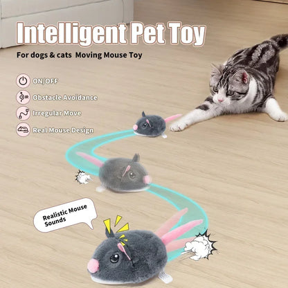 Purely Pawsome™ Electric Interactive Mouse Cat Toy - Funny Plush Smart Pet Movement Toy