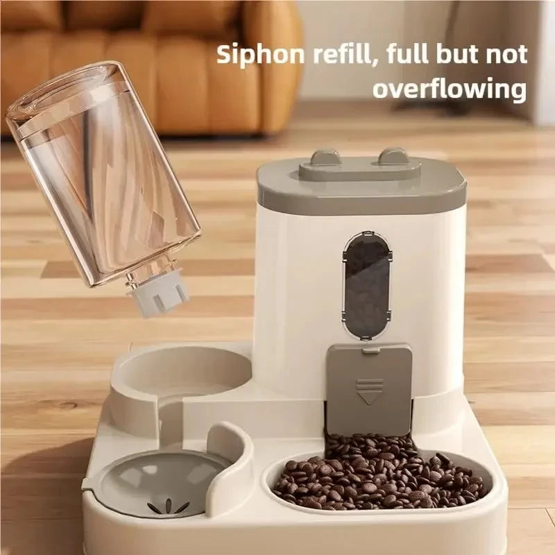 Purely Pawsome™ Automatic Pet Feeder & Waterer Set - Leak-Proof Gravity Design