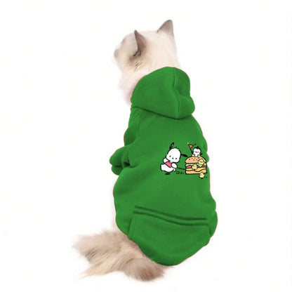 Purely Pawsome™ Cat & Dog Hoodie - Cartoon Sports Style Pet Clothing