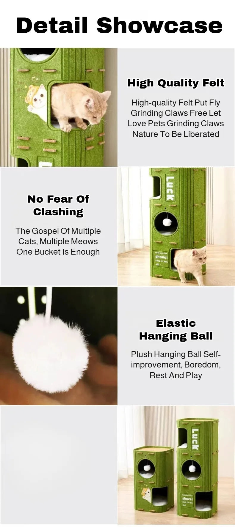 Multi-Layer Cat Nest Cat Climbing Frame Integrated Closed Security Cat Sleeping Nest Scratch-Resistant Wear-Resistant Four-Seas