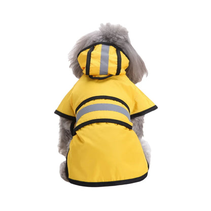 Purely Pawsome™ Waterproof Reflective Dog Raincoat - Full-Cover 4-Leg Protection for Small Dogs