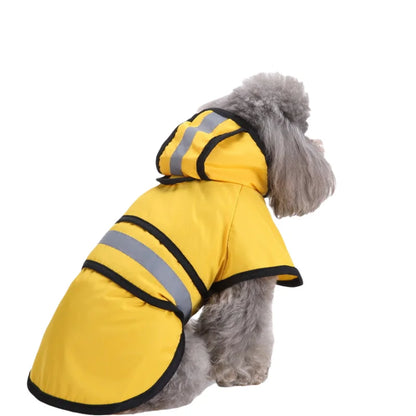 Purely Pawsome™ Waterproof Reflective Dog Raincoat - Full-Cover 4-Leg Protection for Small Dogs