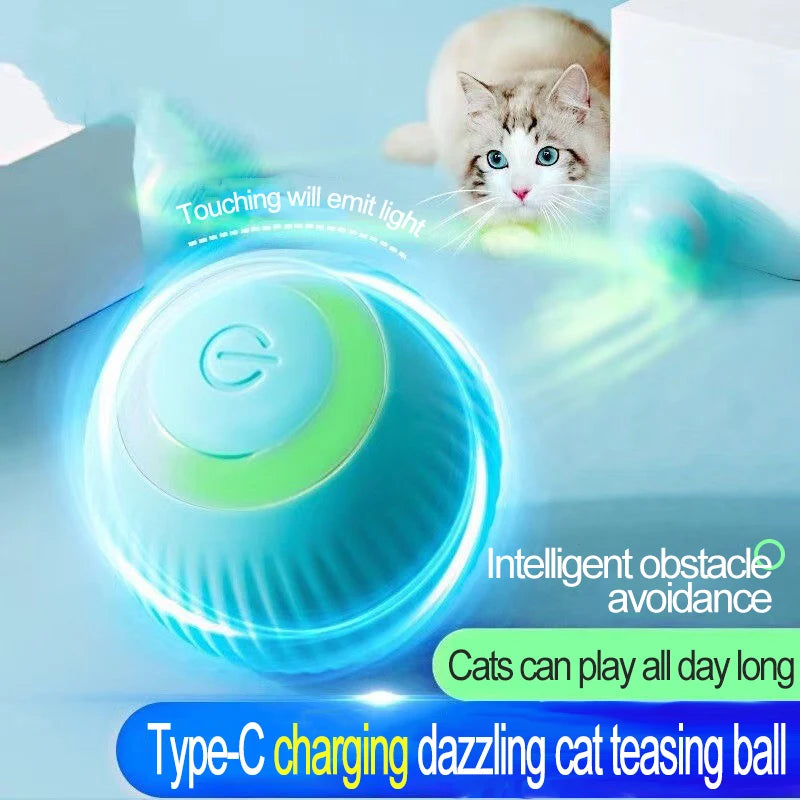 Purely Pawsome™ Interactive Cat Ball - Automatic Indoor Rolling Cat Toy Electric Smart Ball