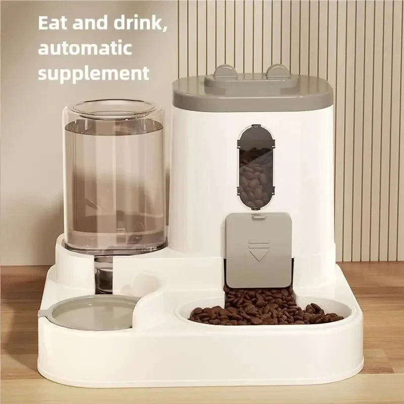 Purely Pawsome™ Automatic Pet Feeder & Waterer Set - Leak-Proof Gravity Design