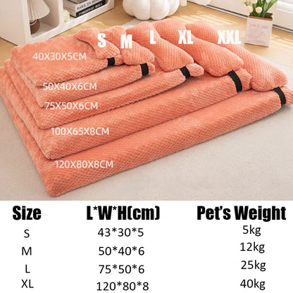 Purely Pawsome™ Warm Calming Dog Bed - Fluffy Plush Mat with Removable Winter Cover