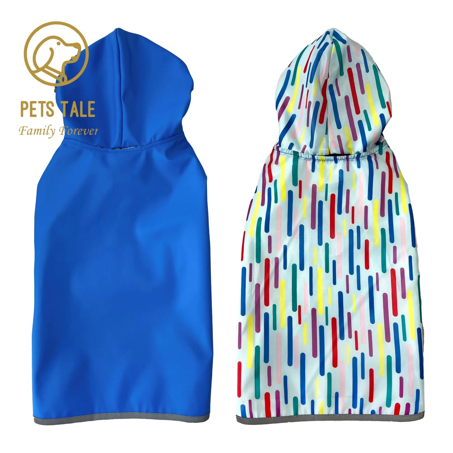 Purely Pawsome™ Waterproof Double-Layer Dog Raincoat - Bright Yellow Reflective Puppy Rain Jacket for Small & Medium Dogs