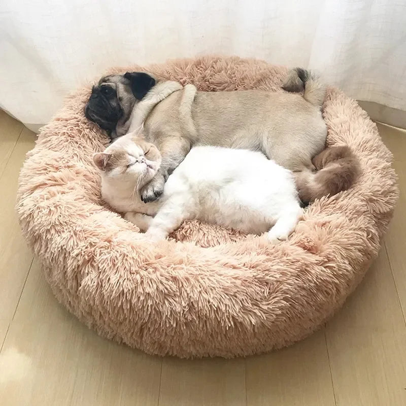 Purely Pawsome™ Round Pet Bed - Super Soft Plush Dog House for Large Dogs (40-90cm, 6 Sizes)