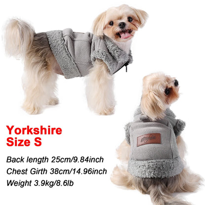 Purely Pawsome™ Warm Winter Fleece Jacket - Windproof Waterproof Coat for Small & Medium Dogs