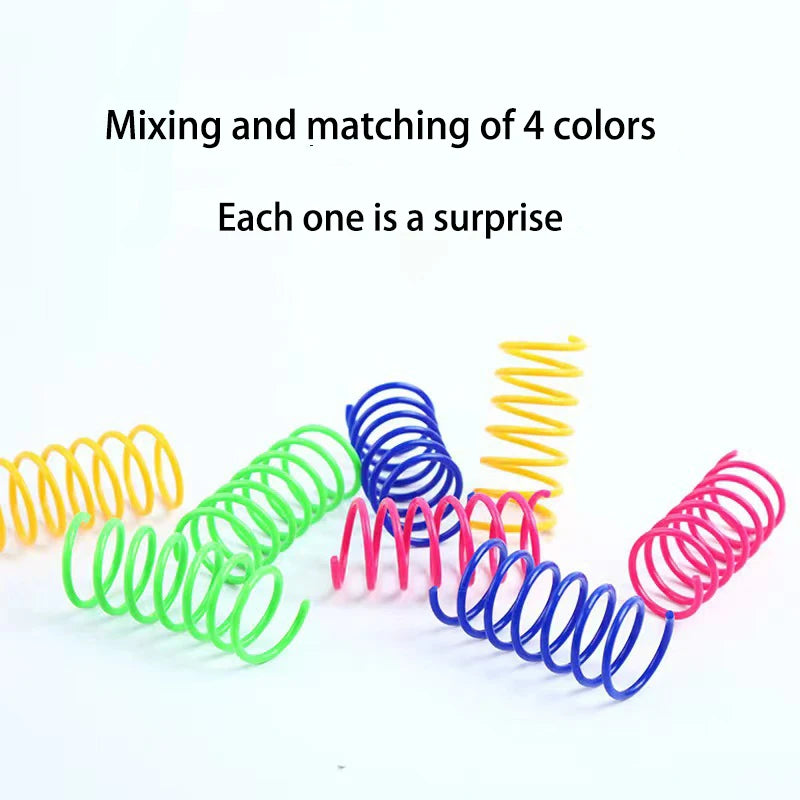 Purely Pawsome™ Cat Spring Toys - 4pcs Wide Durable Heavy Gauge Colorful Coil Springs