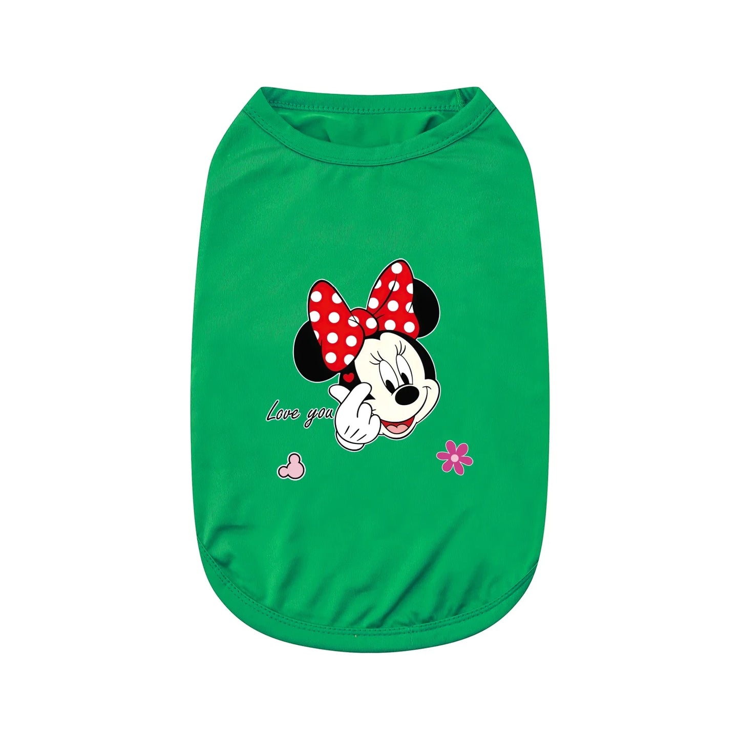 Purely Pawsome™ Playful Minnie Print Pet Vest - Soft & Breathable Summer T-Shirt