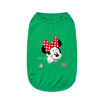 Purely Pawsome™ Playful Minnie Print Pet Vest - Soft & Breathable Summer T-Shirt