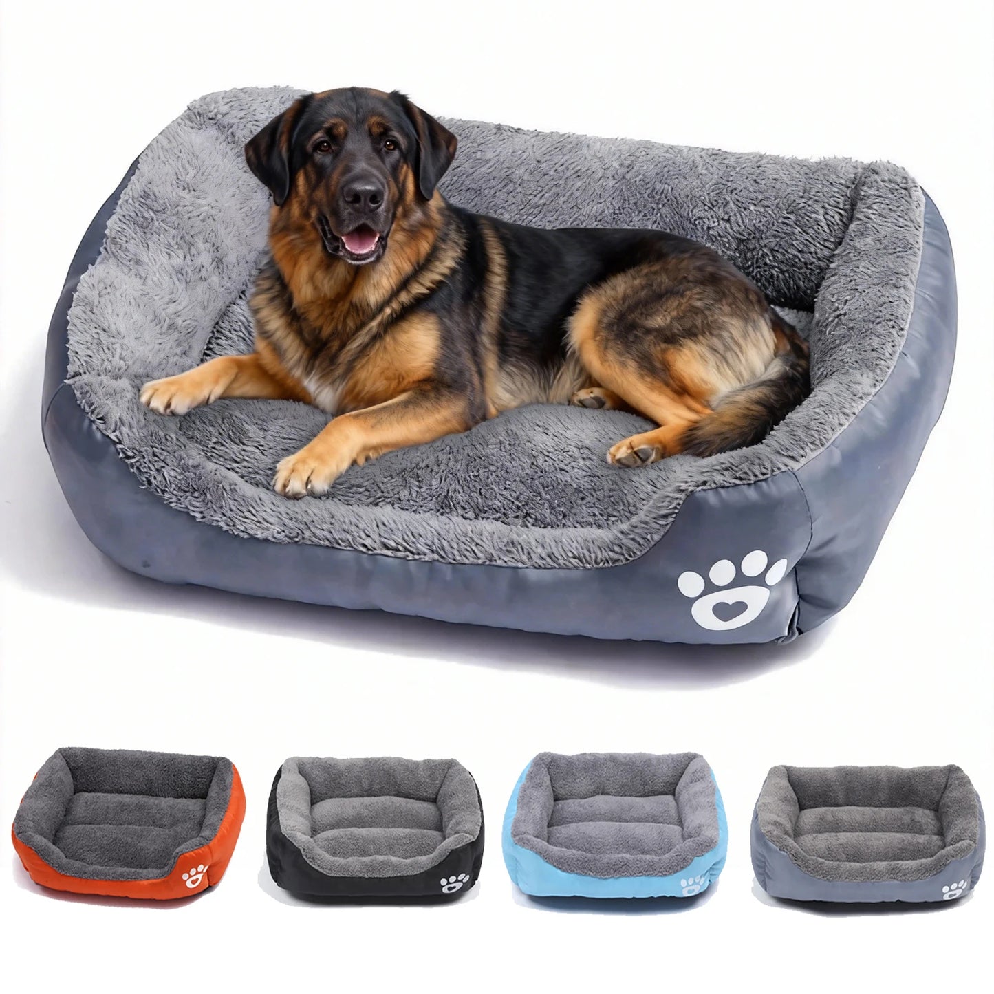 Purely Pawsome™ Soft Square Large Dog Sofa - Elastic Cushion Winter Warm Kennel