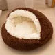 Purely Pawsome™ 2-in-1 Soft Plush Pet Bed - 50CM Round Cat Bed with Removable Cover