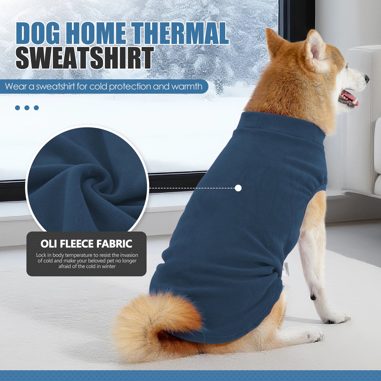 Purely Pawsome™ Fleece Dog Sweater - Stretchy Pullover Soft Jacket for All Sizes