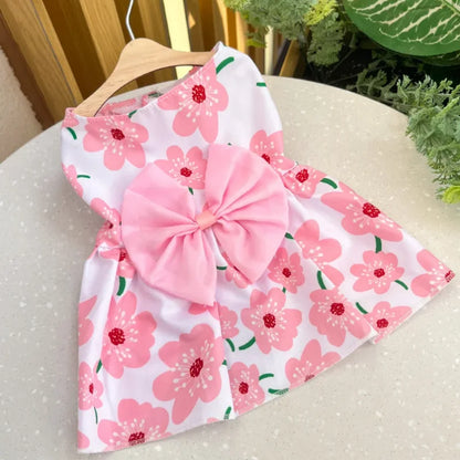 Purely Pawsome™ Adorable Dog Princess Dress - Cute Bow & Lace Summer Outfit