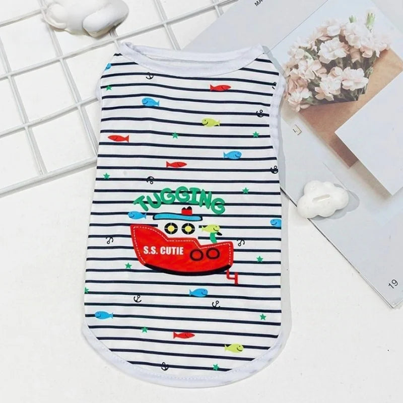 Purely Pawsome™ Cute Summer Cooling Vest - Cartoon Soft Clothing for Dogs