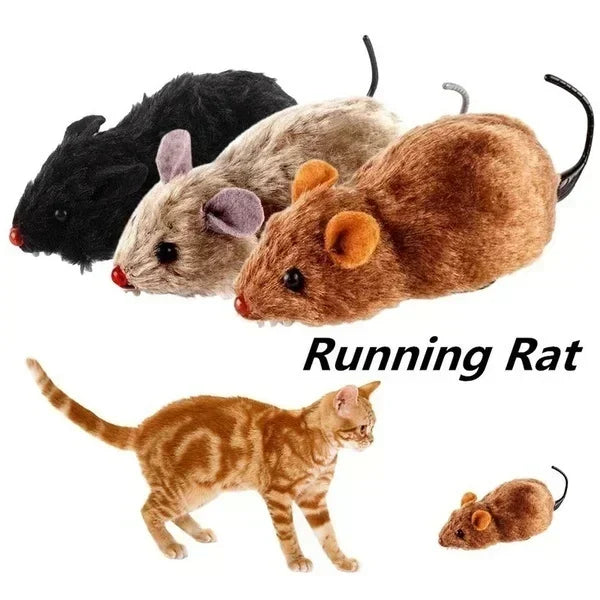 Purely Pawsome™ Lifelike Plush Mouse Toy - Funny Running Rat for Cats Dogs Tail Mouse Pets