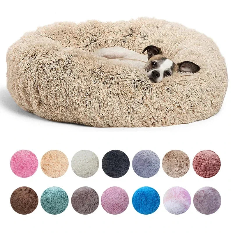 Purely Pawsome™ Round Pet Bed - Super Soft Plush Dog House for Large Dogs (40-90cm, 6 Sizes)