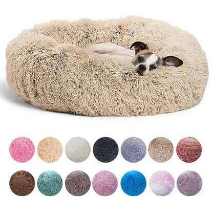 Purely Pawsome™ Round Pet Bed - Super Soft Plush Dog House for Large Dogs (40-90cm, 6 Sizes)
