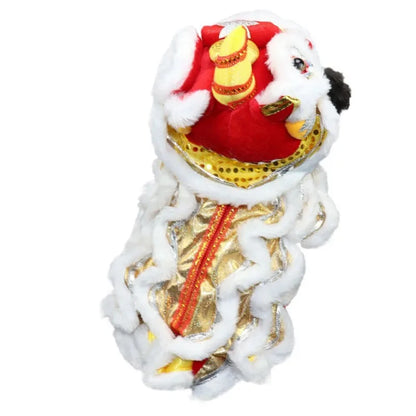 Purely Pawsome™ Lion Dance Dog Costume - Chinese New Year Festival Outfit for Dogs & Cats