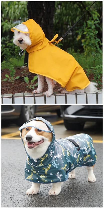 Purely Pawsome™ Waterproof Dog Raincoat - Rain Cloak Jumpsuit for All Dog Sizes (M-9XL)