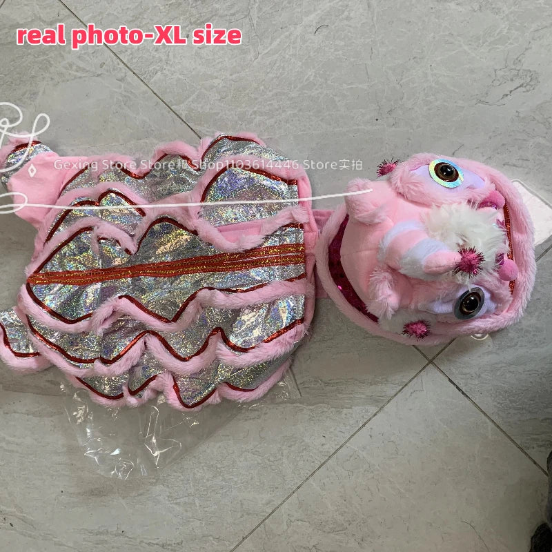 Purely Pawsome™ Lion Dance Dog Costume - Chinese New Year Festival Outfit for Dogs & Cats