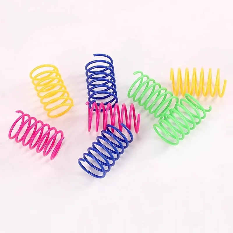 Purely Pawsome™ Cat Spring Toys - 4pcs Wide Durable Heavy Gauge Colorful Coil Springs