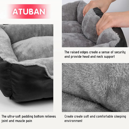 Purely Pawsome™ Soft Square Large Dog Sofa - Elastic Cushion Winter Warm Kennel