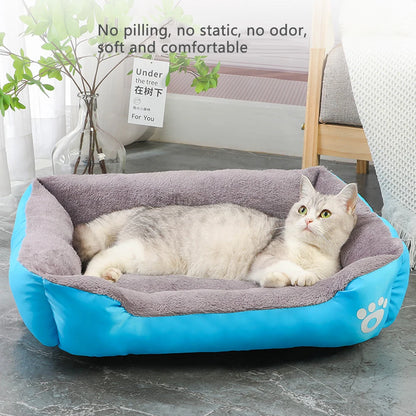 Purely Pawsome™ Soft Square Large Dog Sofa - Elastic Cushion Winter Warm Kennel