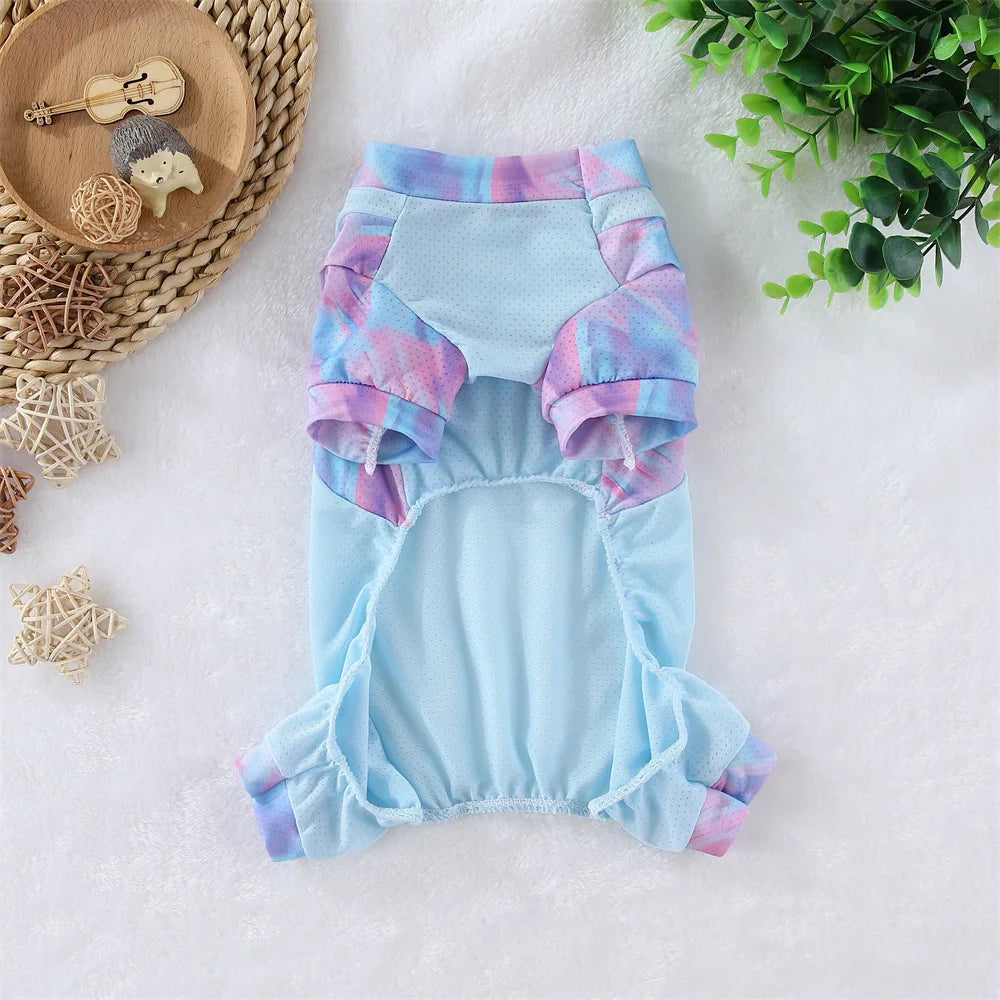 Purely Pawsome™ Ice Silk Dog Cooling Jumpsuit - Breathable Summer Mesh Vest