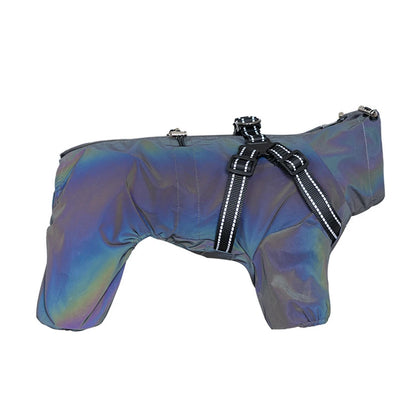 Purely Pawsome™ Dog Raincoat with Harness - Waterproof 4-Leg Rain Jacket for Small Dogs