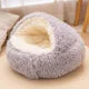 Purely Pawsome™ 2-in-1 Soft Plush Pet Bed - 50CM Round Cat Bed with Removable Cover