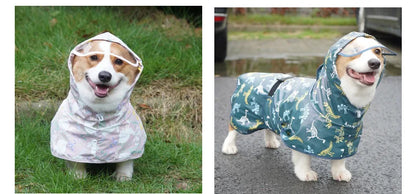 Purely Pawsome™ Waterproof Dog Raincoat - Rain Cloak Jumpsuit for All Dog Sizes (M-9XL)