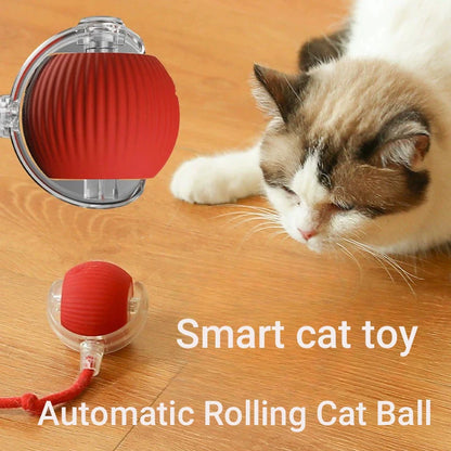 Purely Pawsome™ Cat Interactive Ball Toy - Automatic Rolling Rechargeable Smart Kitten Ball