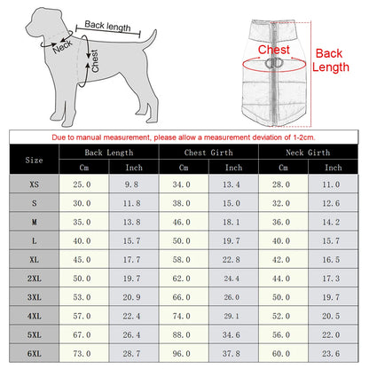 Purely Pawsome™ Waterproof Winter Dog Coat - Warm Vest for Small to Large Dogs